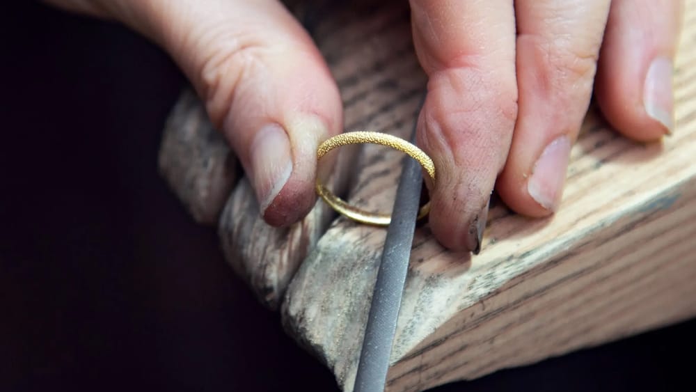 Filing a Solid Gold Ring